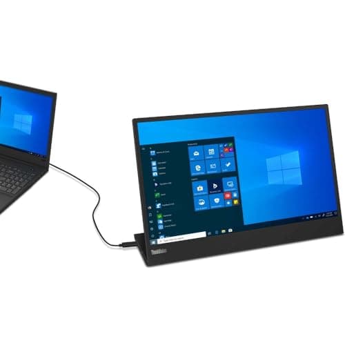 Lenovo ThinkVision M15 15.6" Full HD WLED LCD Monitor - 16:9 - Raven Black 6