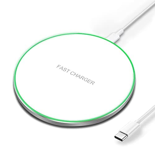 Wireless Charger 20W Max Fast Wireless Charging Pad Compatible with iPhone 11 12 13 14 15 16 17 Pro/Pro Max, iPhone Xs/XS Max/XR/8 Plus,Air Pods Pro/3/4, for Samsung Galaxy/Note,Galaxy Buds (White)