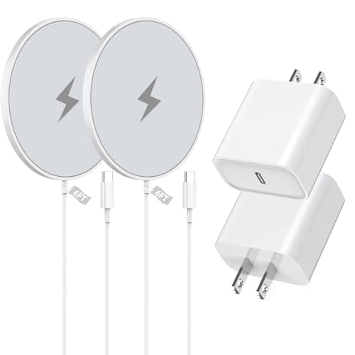 Magnetic Wireless Charger, 2Pack [Apple MFi Certified] 6FT Apple Fast Mag Safe Charge for iPhone 16 15 Wireless Charging Pad with USBC Charger Block Compatible with iPhone 16/16 Pro Max/15/14/13/12/11