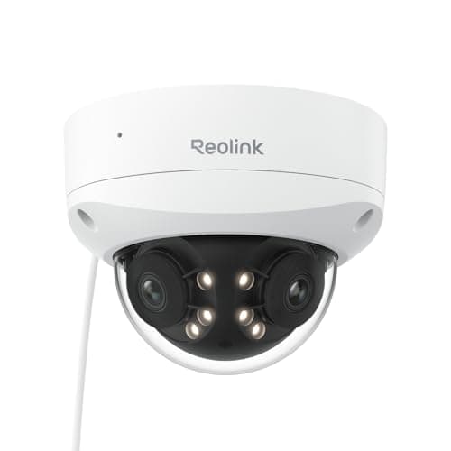 REOLINK 4K 8MP 180° Dual-Lens PoE IP Camera, IK10 Vandal-Proof, Person/Vehicle/Animal Detection, Spotlight Color Night Vision, 2 Way Talk, IP67 Weatherproof, No PT Supported, Duo 2V PoE
