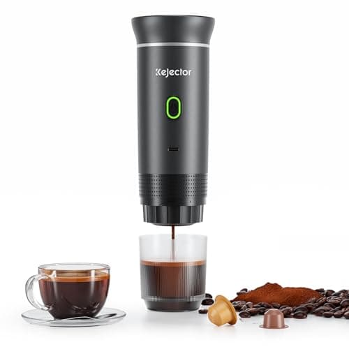 Portable Battery Coffee Maker Espresso Machine, 20 Bar Nano Car Coffee Mini Espresso Machines Self-Heating Electric Espresso Maker, USB-C 3-in-1 Ground Coffee & NS Capsule Pod RV Hiking Camping