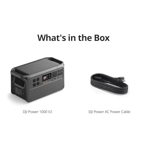 DJI Power 1000 V2 Portable Power Station, 1024Wh LFP Battery, Compact Size, 2600W Stable Output, 0-80% Recharge in 37 Mins, Electric Generator for Home, Camping, RVs, Off-Grid 9