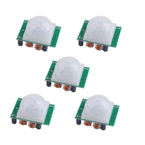 Stemedu 5pcs HC-SR501 PIR Infrared Motion Sensor Human Body IR Movement Detector Sensor Module for Arduino for Raspberry Pi