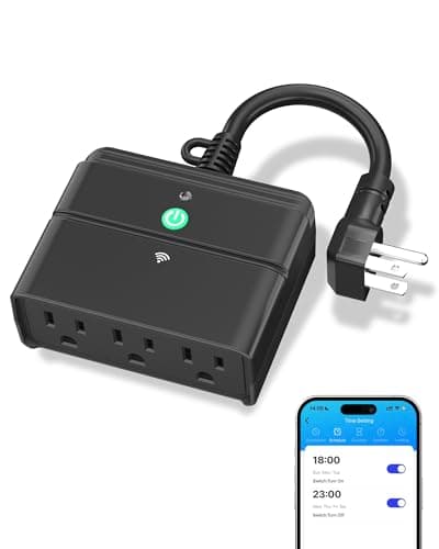 BN-LINK Smart Wi-Fi Outdoor Smart Plug, Heavy Duty Wi-Fi & Bluetooth Smart Plug with 3 Outlets, Alexa Plugs for Alexa Devices & Google Assistant, Weatherproof IP44, No Hub Required, ETL Listed