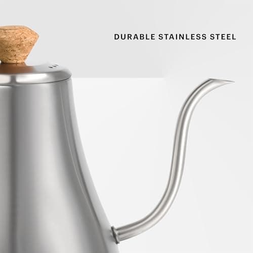 Bodum 27oz Melior Gooseneck Electric Water Kettle, Pour Over Coffee & Tea, Brushed Stainless Steel 6