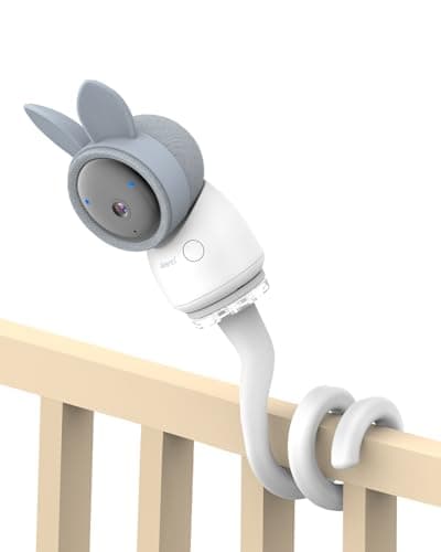 Arenti Baby Monitor Mount, Flexible Baby Camera Holder for AInanny B2 A4 D3 P2Q, Crib Clip Bracket with Adjustable Angle, Easy Installation for Nursery Monitoring