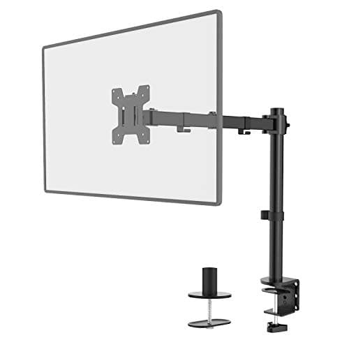WALI Single Monitor Mount, Single Monitor Arm Desk Mount,Desk Monitors Stand, Holds Screen Up to 32inch, 22lbs, Adjustable Mount with C-CLAMP Designed for Home Office Application(M001), Black 4