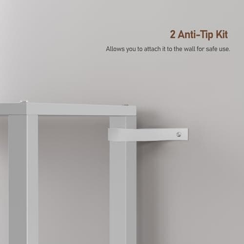 TUTOTAK Bookshelf, 6-Tier Tall Book Shelf, Narrow Bookcase for Small Space, DIY Stackable Bookshelf, for Living Room, Office, Study, Entryway, Industrial, White BS01BW006 8