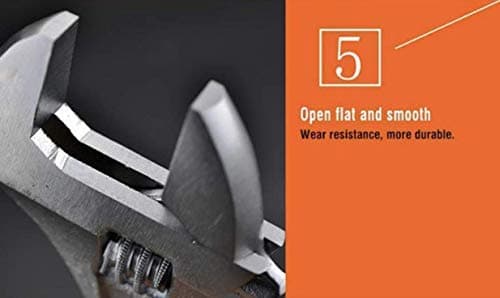 Edward Tools Pro 8" Adjustable Wrench - Carbon Steel Adjusting Design - Crescent Pro Grip for Greater Leverage - Adjustable Width - Spanner Handle 7