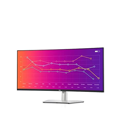 Dell U3821DW UltraSharp Curved USB-C Hub Monitor - 37.52-inch WQHD (3840 x 1600) 60Hz 2300R Curvature Display, 8ms Response time, USB-C/DP/HDMI/RJ-45, Height/Slant/Tilt/Swivel Adjustability - Silver 6