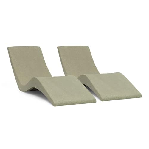 Aqua Outdoors- in-Pool Chaise Lounger - Pool & Sun Shelf Lounge Chair Designed for Water Depths Up to 9”-Compatible with All Types - Poolside & Sun Deck Tanning - Set of 2 - Sandstone Granite