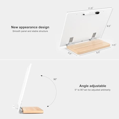 UPERGO Book Stand for Reading, Acrylic Book Holder for Desk with Weekly Planner, Angle Adjustable Recipe Book Stand for Kitchen 6
