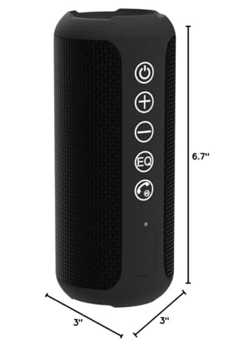 Ortizan Portable Bluetooth Speaker (1nd Gen), IPX7 Waterproof, Wireless, Big Sound and Deep Bass, TWS Pairing, 30Hrs of Playtime, for Home/Party/Outdoor/Beach, Birthday Gifts for Men Women - Black 10