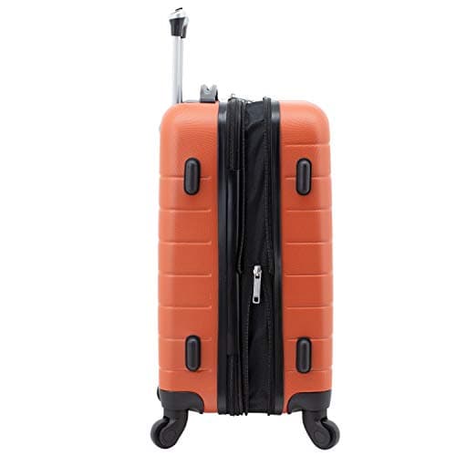 Wrangler Smart Spinner Hardside Luggage, 22-Inch Carry-On, Burnt Orange 8