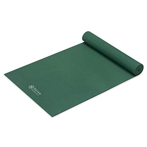 Gaiam Essentials 1/4" Thin (6mm) Yoga & Pilates, Fitness & Exercise Mat with Easy-Cinch Carrier Strap Cusion Support For Fitness and Gym Workouts 8