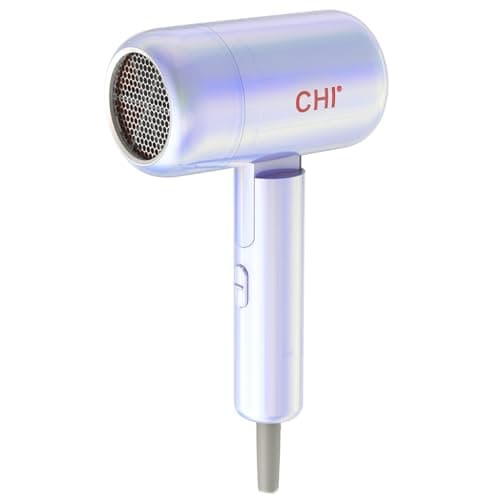 CHI The Pearly Hair Dryer, Lightweight for Travel & Storage, Foldable Handle & Air Concentrator Nozzle, Dual Voltage, Faster Dry Time