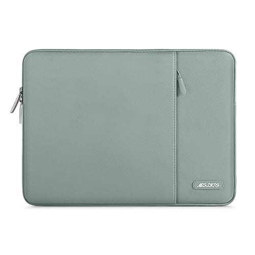 MOSISO Laptop Case 15 inch, 15 inch Laptop Sleeve Compatible with MacBook Air M5 A3448 M4 A3241 M3 A3114 M2 A2941 2026-2023, Dell XPS, Polyester Vertical Computer Sleeve Bag with Pocket, Antique Green