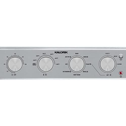 Kalorik MAXX Air Fryer Oven, 26 Quart 9-in-1 Countertop Toaster Oven and Air Fryer Combo - Fry, Bake, Roast, Rotisserie, & More, Large Glass French Doors & 7 Accessories, 1700-Watts, Stainless Steel 5