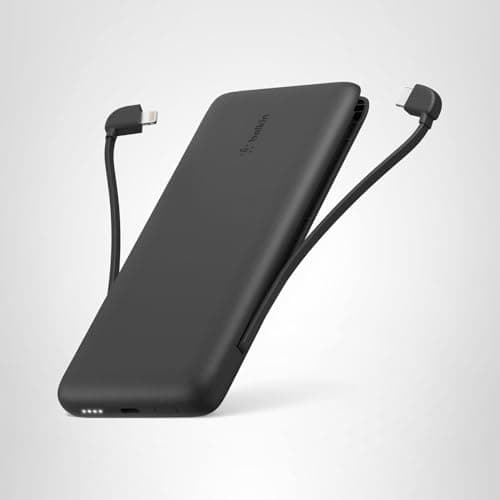 Belkin Portable Charger Power Bank for iPhone/Android - 10,000mAh, 23W Battery Pack for Phone with Integrated USB-C, Lightning Cables - Pass-Through Capability, Charge 2 Devices at Once 13