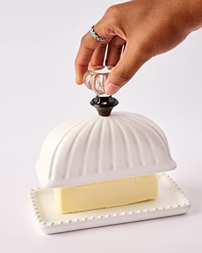 Mud Pie Door Knob Butter Dish 8