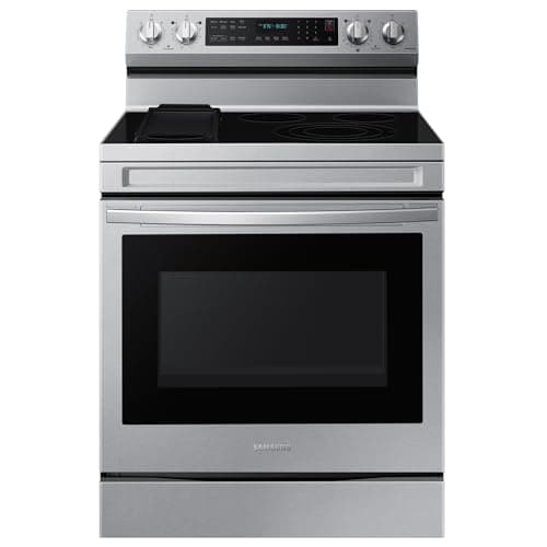 SAMSUNG Smart Freestanding Electric Range 6.3 cu. ft. with Air Fry, Convection+, and Griddle, NE63D6711SR/AA, Stainless Steel