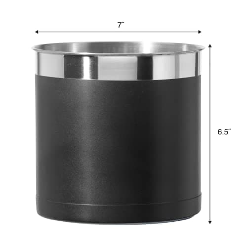 Oggi Steel Holder Utensil Crock, Jumbo, Black - 7'' (7211.3) 5