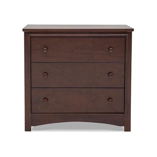 Delta Children Perry 3 Drawer Dresser with Changing Top and Interlocking Drawers, Walnut Espresso 12