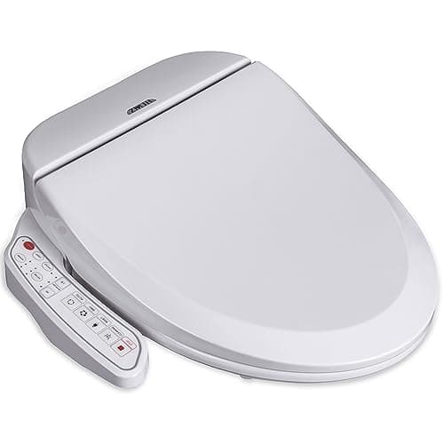 ZMJH A102D Bidet Toilet Seat, Round Smart Unlimited Warm Water, Vortex Wash, Electronic Heated, Warm Air Dryer, Rear and Front Wash, LED Light, Need Electricity (Round)
