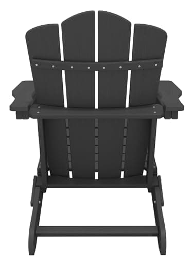 KINGYES Folding Adirondack Chair Set of 4, HDPE All-Weather Folding Adirondack Chair, Grey 13