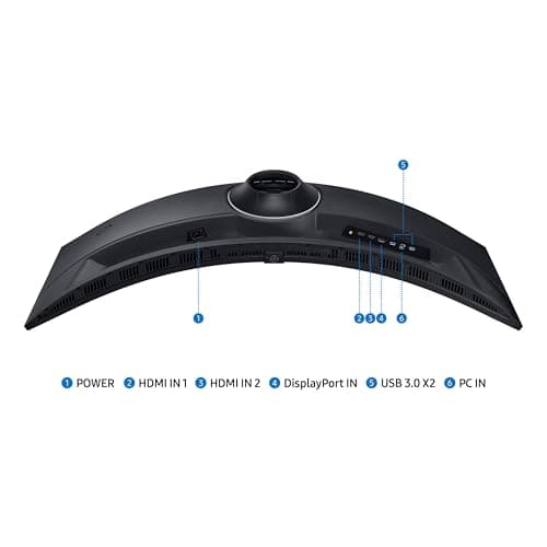 SAMSUNG 49" Odyssey G9 (G95C) Series DQHD 1000R Curved Gaming Monitor, 240Hz, 1ms(GtG), DisplayHDR 1000, AMD FreeSync Premium Pro, Eye Saver Mode, Auto Source Switch+, LS49CG950ENXZA, 2024 8