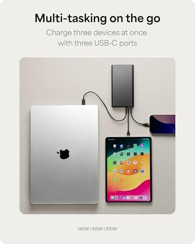 Mophie Powerstation Fast 25,000mAh Power Bank | Extended Fast Charging | 140W, Multi-Device 5