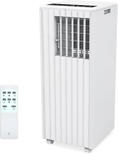 Hipicute 8,000 BTU Portable Air Conditioner, Smart Control, Cools up to 350 Sq. Ft., with Dehumidifier & Fan mode, Easy- to-use Remote Control & Window Installation Kit Included