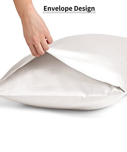 Warmstar Cotton Pillow Cases Standard Size Set of 2, 600 Thread Count Pillowcases 20x26 Inches, Soft Long Staple Cotton Pillowcases Breathable with Envelope Closure,White 5