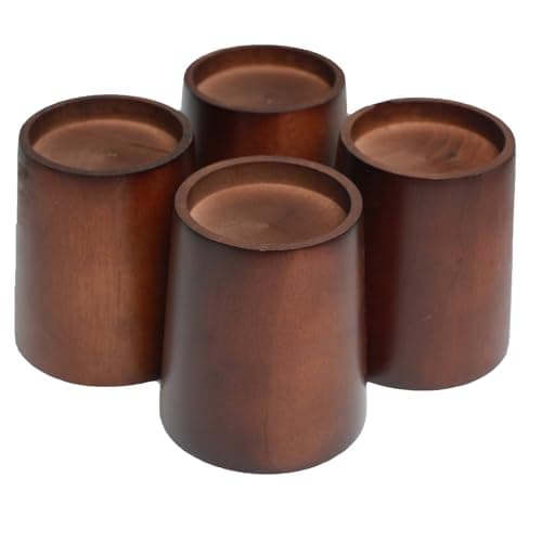 Txcucc Wooden Furniture Risers 5 Inch Tapered Bed Risers Set of 4, Heavy Duty Wood Bed Lifts Risers for Table, Sofa, Couch, Desk and Dresser