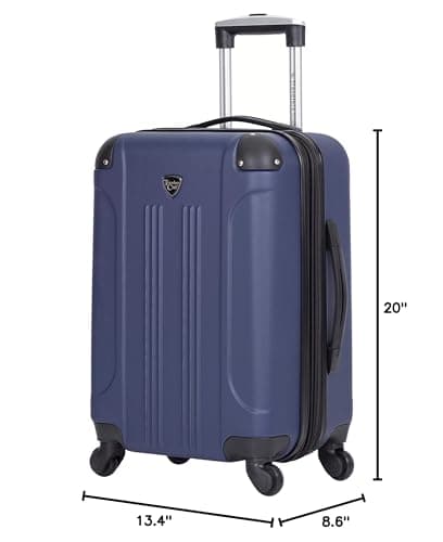 Travelers Club Chicago Hardside Expandable Spinner Luggage, Navy Blue, 22" Carry-On 9