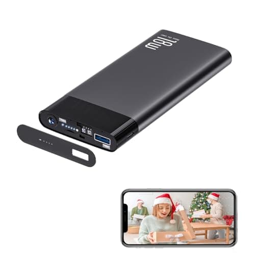 LIZVIE Hidden Camera Power Bank Spy Camera 10000 mAh USB- Small WiFi Hidden Cameras Phone Camera Charger - Mini Wireless Nanny Cam - Full HD 1080P - Indoor Home Security