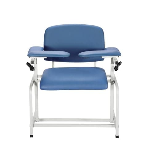 VivaComfort Blue Bariatric Wide Padded Blood Drawing Chair, Phlebotomy Chair with Adjustable Armrest, 35" H x 18" L x 29"W, Blood Draw Chair, Medical Chair, Great for Mommy and Me 8