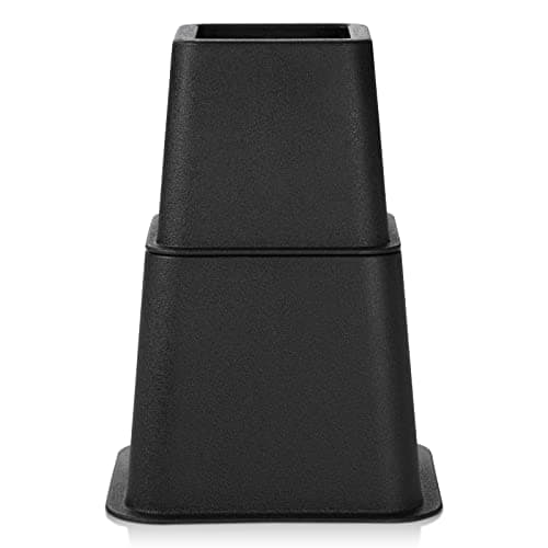 HOLDN’ STORAGE Adjustable Bed Risers and Furniture Risers-Stackable Bed Lift 3, 5, or 8 Inch-Set of 4 Bed Risers-Heavy Duty-Perfect for College Dorms- Supports up to 1,300 lbs–Fits Legs up to 2.75” W 8