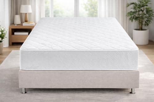 Oliver Smith - Organic Cotton - 10 Inch - Perfect Sleep - Comfort Plush Euro Pillow Top - Cool Memory Foam & Pocket Spring Mattress - Green Foam Certified - (furMattress_Chiland_10_Twin)