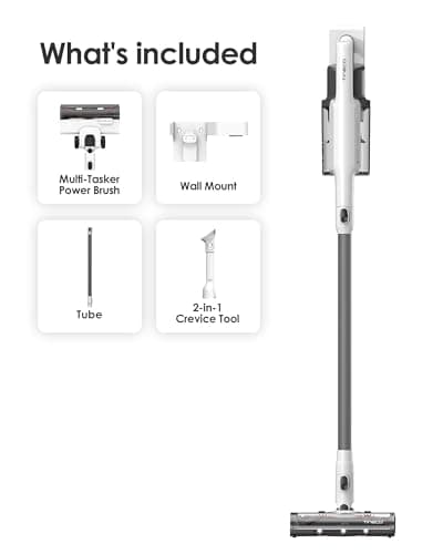 Tineco A20 Cordless Stick Vacuum Cleaner, Powerful Suction, 3 Modes for Multi-Level Messes, 1L Larger Dustbin, Ergonomic Dual-Handle Design, Wall-Mount Dock, LED Headlight 8