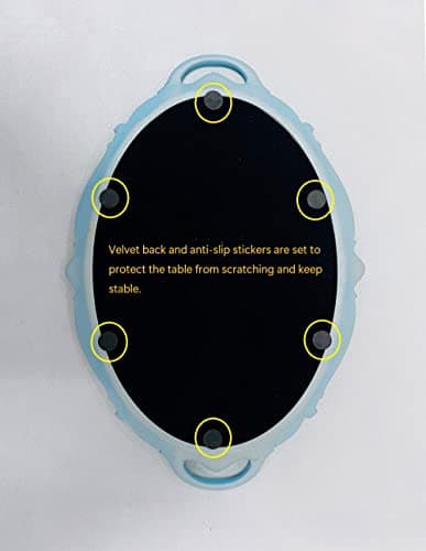 Schonee Oval Vintage Decorative Mirror Tray, Jewelry Dresser Organizer Tray, Cosmetics Makeup Storage Organizer, Serving Tray (9.8”x 14.6”) Blue 8