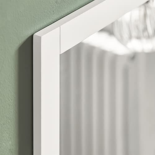 SoBuy Bathroom Wall Mounted Mirror Simple Shelf, White FRG129-W 6