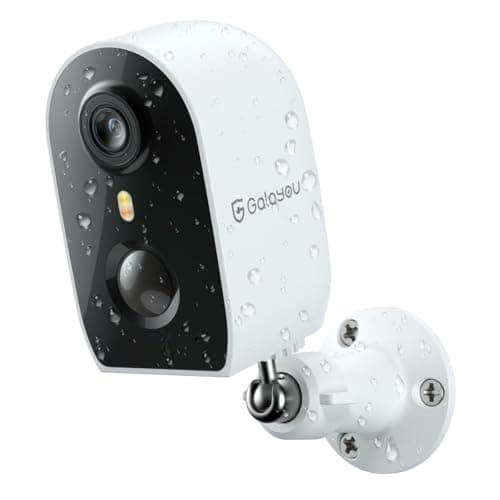 GALAYOU Security Cameras Wireless Outdoor-2K Battery Powered WiFi Surveillance Indoor Camera for Home Security with Motion Alert, Siren, Night Vision, Waterproof, Cloud/SD Card Storage 2.4Ghz WiFi