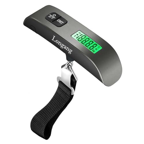 Digital Hanging Luggage Scale with Backlit for Travel, Portable Handheld Suitcase Weight Scale with Hook, 110 Pounds, Battery Included
