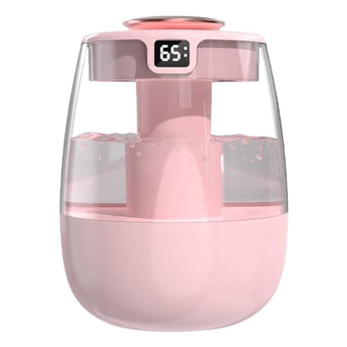 DONGKER Double Spray Humidifier,1L Silent USB Digital Display Humidifier with 2 Mist Modes & Night Light for Car Office Home Room