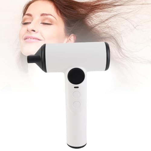 Cordless Hair Dryer, USB Rechargeable Portable Hair Dryer with 3 Adjustable Gears, Digital Display Screen, Haircare Nozzle, for Home School, 200W 6