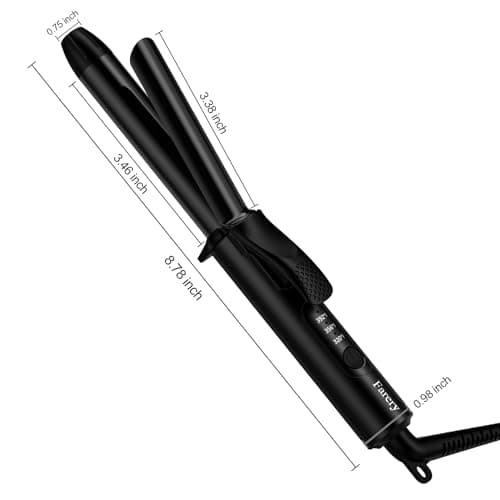 Dual Voltage Mini Curling Iron with 3/4 Inch Barrel, Keratin & Argan Oil Infused, Adjustable Temperature, and Travel Storage Bag 7