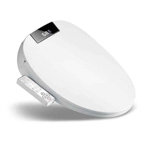 WLJBIDET Electric Heated Toilet Seat Bidet with Warm Water Rear and Front Wash