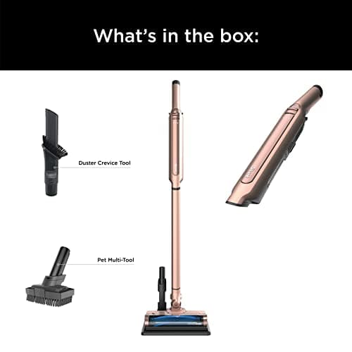 Shark WS642RG WANDVAC System Pet 3-in-1 Ultra-Lightweight Powerful Cordless Stick & Handheld Vacuum Combo with Charging Dock, Duster Crevice Tool & Pet Multi-Tool, Rose Gold 12