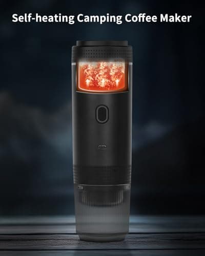 EVERANGE Portable Electric Espresso Machine, Car Coffee Maker for Travel Camping, Battery Powered Coffee Brewer Compatible with Ground Coffee & NS Capsules, Black 5